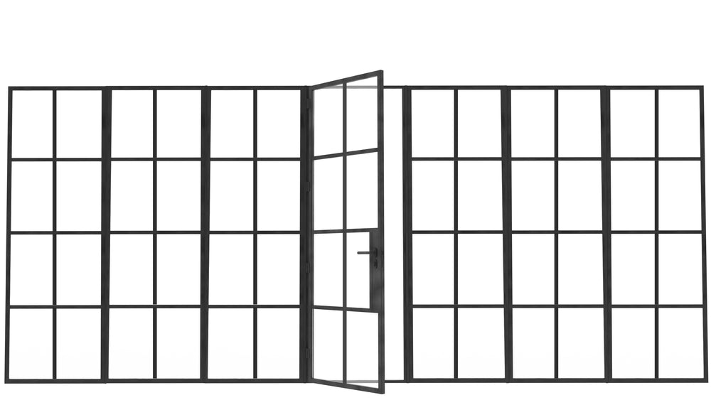 Model N. Single Doors between Sidelights ~ Decco Range