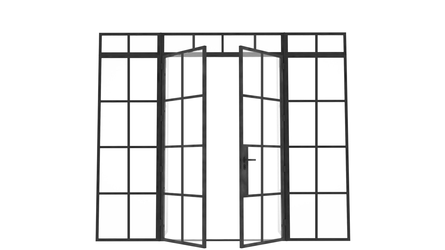 Model J. Double Doors between Sidelights ~ Decco Range