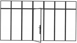 Model V. Single Doors between Sidelights - Minimalist Range