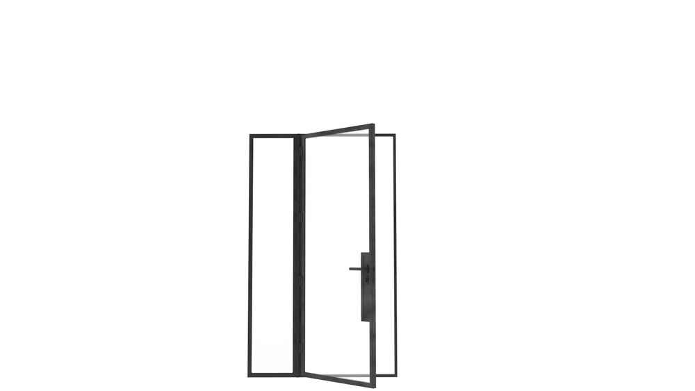 Model W. Single Doors w/ Left Sidelights - Minimalist Range