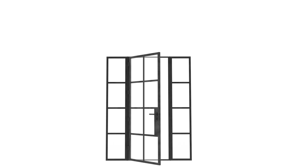 Model N. Single Doors between Sidelights ~ Decco Range