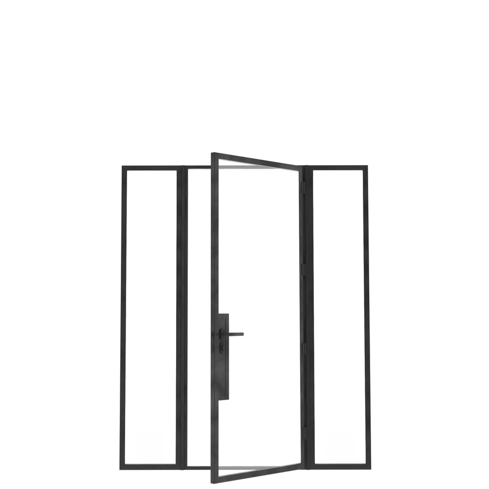 
                      
                        Model V. Single Doors between Sidelights - Minimalist Range
                      
                    