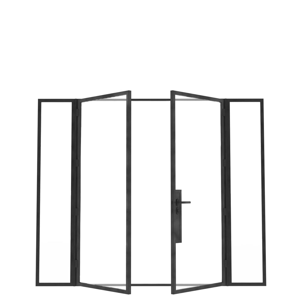 Model R. Double Doors between Sidelights - Minimalist Range