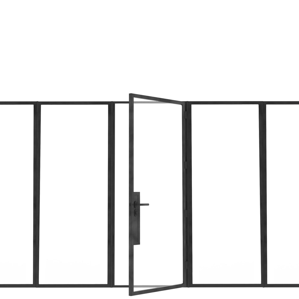 
                      
                        Model V. Single Doors between Sidelights - Minimalist Range
                      
                    