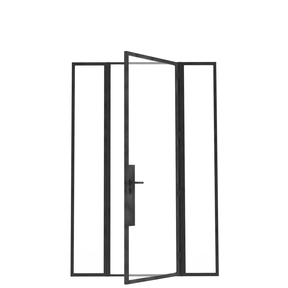 
                      
                        Model V. Single Doors between Sidelights - Minimalist Range
                      
                    