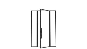 Model V. Single Doors between Sidelights - Minimalist Range