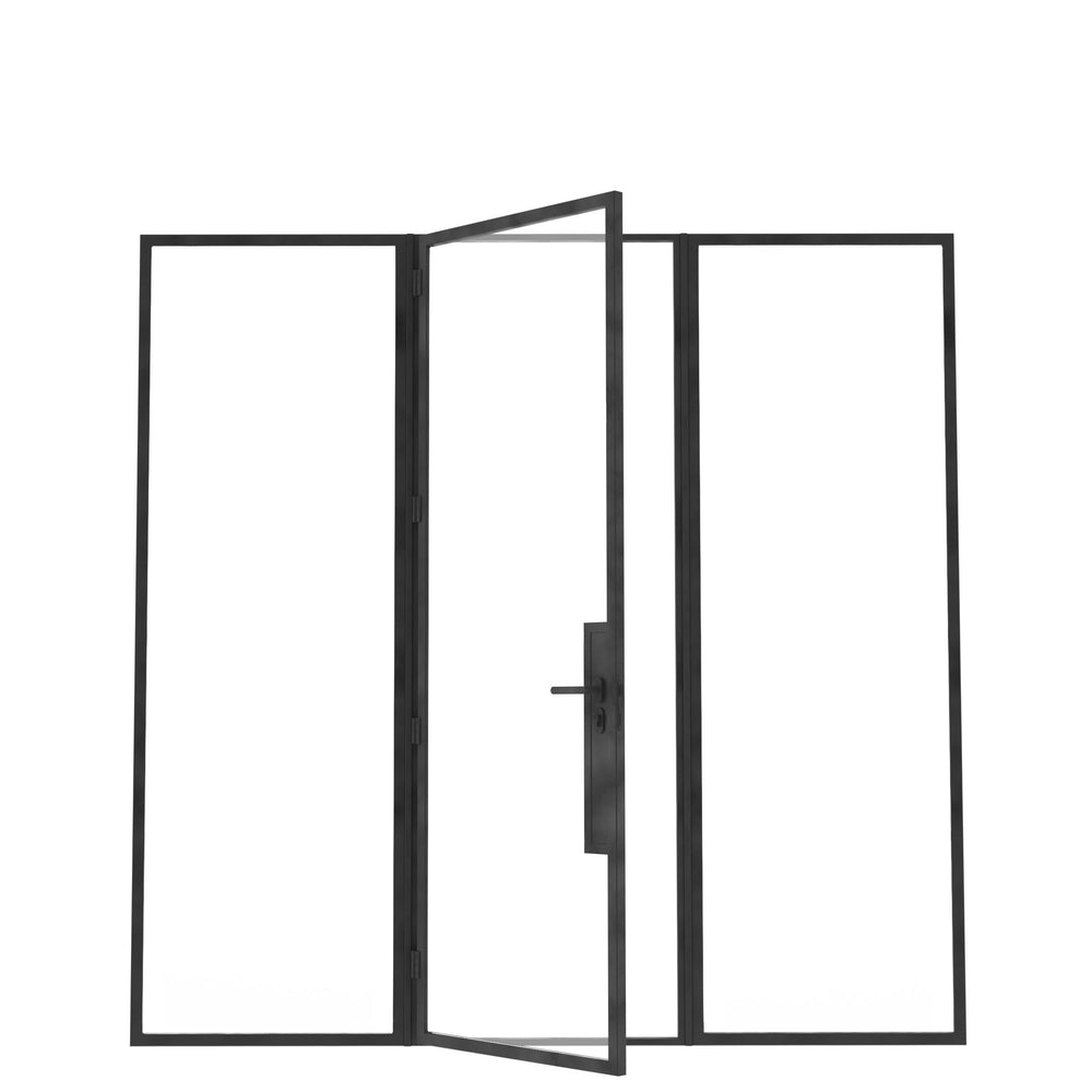 
                      
                        Model V. Single Doors between Sidelights - Minimalist Range
                      
                    