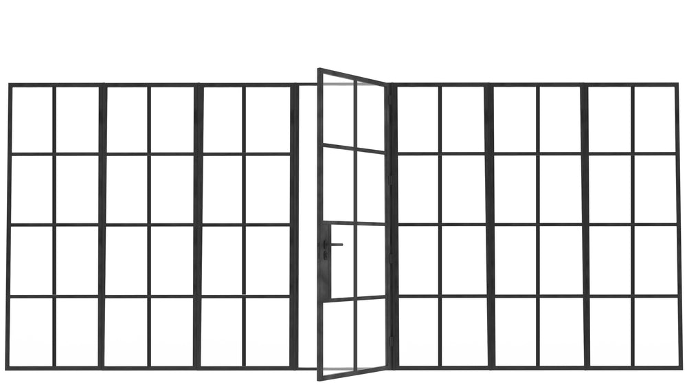 Model N. Single Doors between Sidelights ~ Decco Range