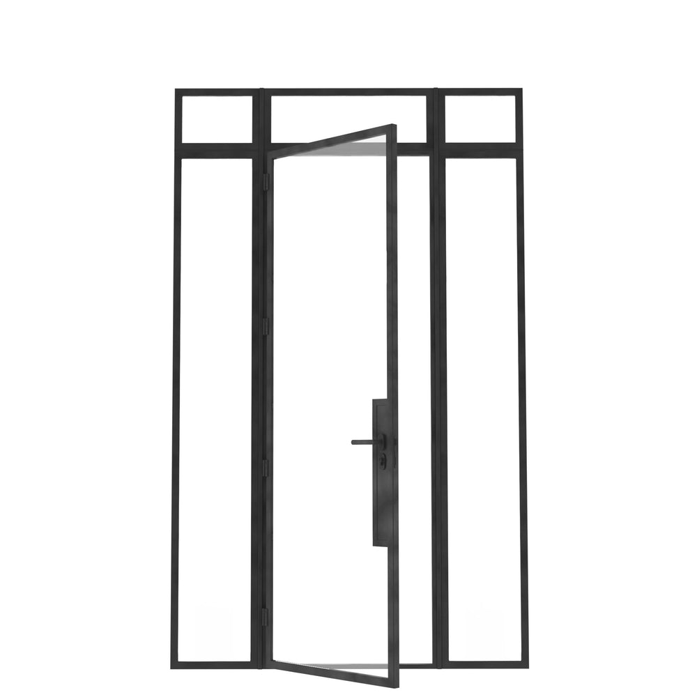 
                      
                        Model V. Single Doors between Sidelights - Minimalist Range
                      
                    