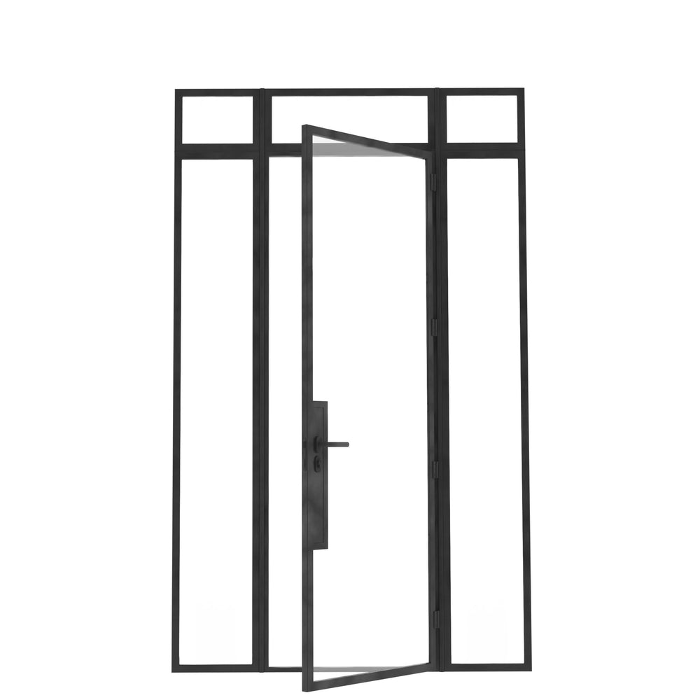 
                      
                        Model V. Single Doors between Sidelights - Minimalist Range
                      
                    