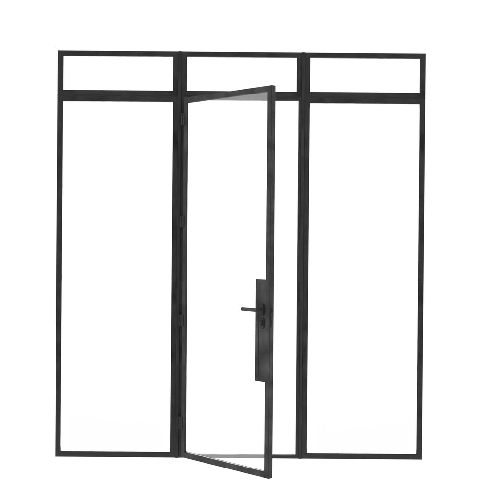 
                      
                        Model V. Single Doors between Sidelights - Minimalist Range
                      
                    