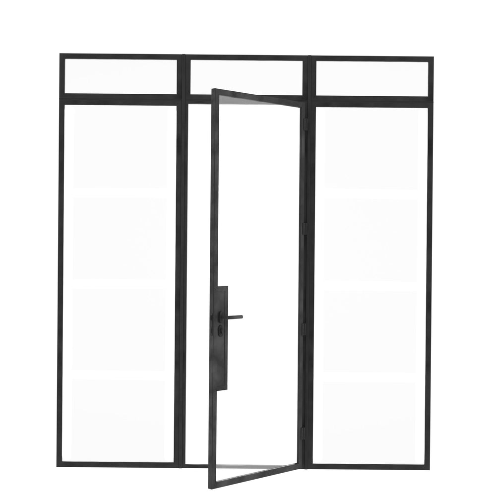 
                      
                        Model V. Single Doors between Sidelights - Minimalist Range
                      
                    