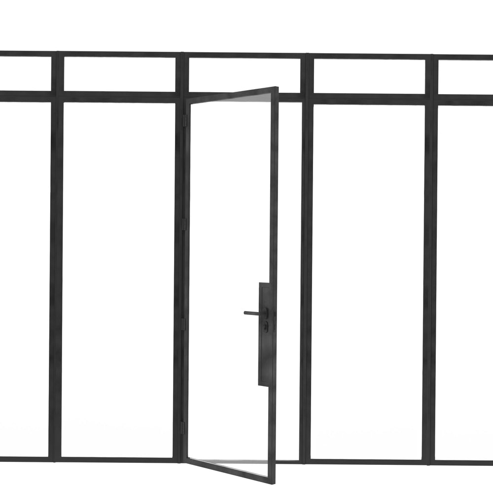 
                      
                        Model V. Single Doors between Sidelights - Minimalist Range
                      
                    
