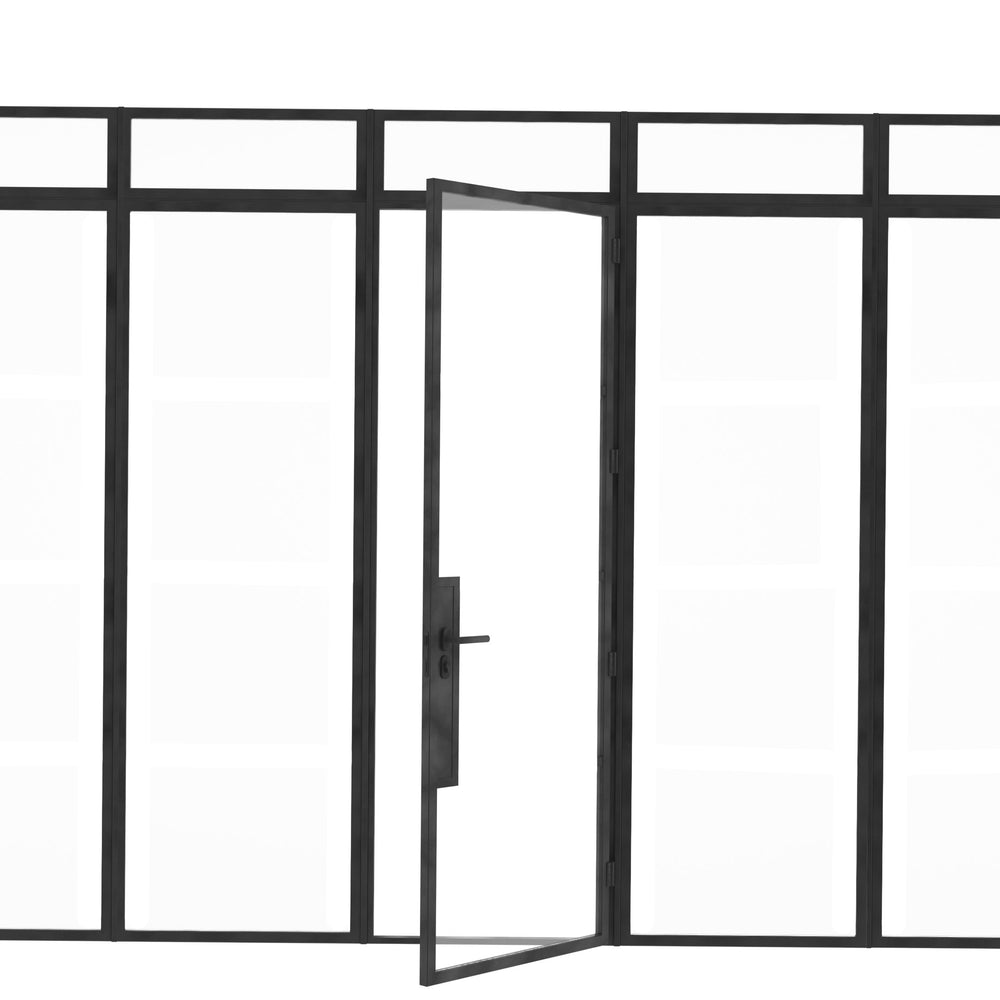 
                      
                        Model V. Single Doors between Sidelights - Minimalist Range
                      
                    