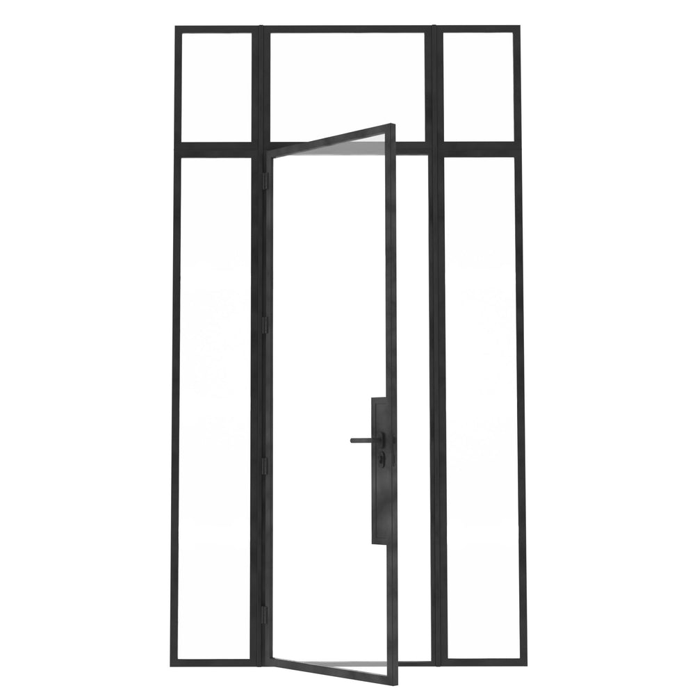 
                      
                        Model V. Single Doors between Sidelights - Minimalist Range
                      
                    