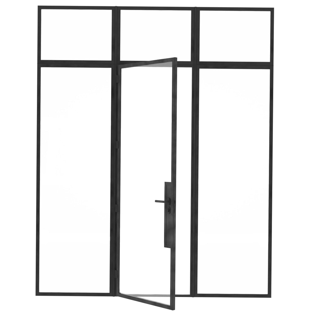 
                      
                        Model V. Single Doors between Sidelights - Minimalist Range
                      
                    