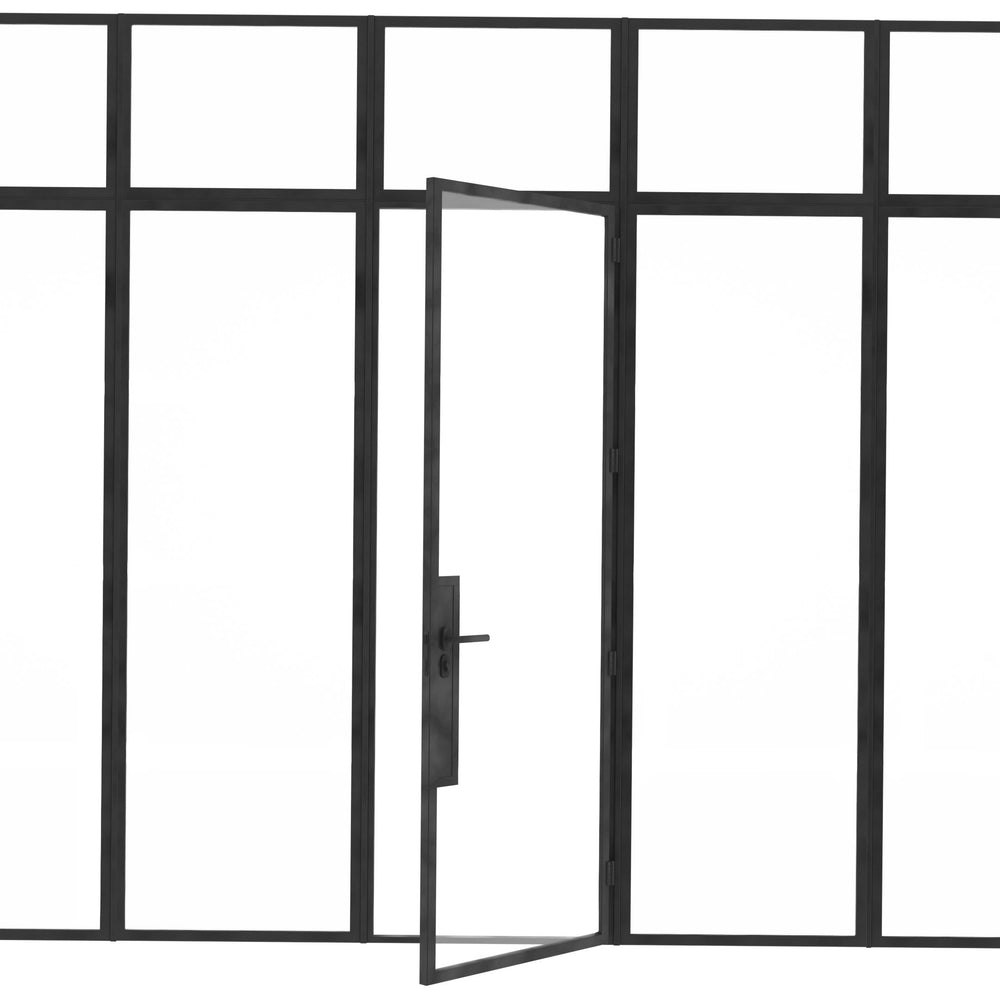 
                      
                        Model V. Single Doors between Sidelights - Minimalist Range
                      
                    